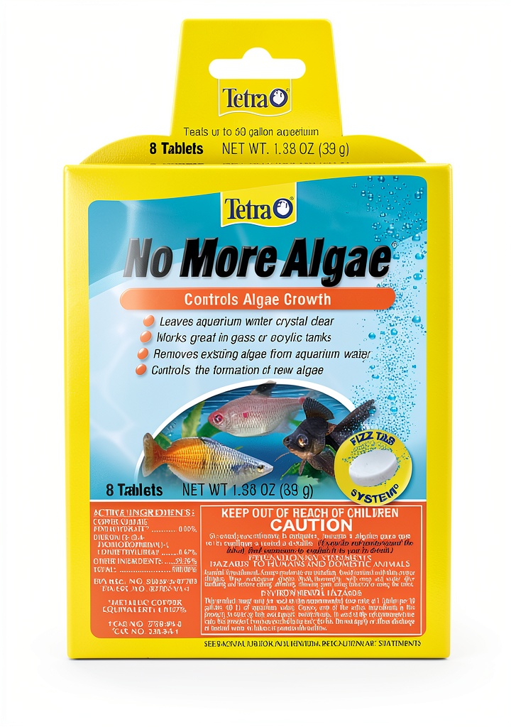 Tetra algae control tablets in aquarium water