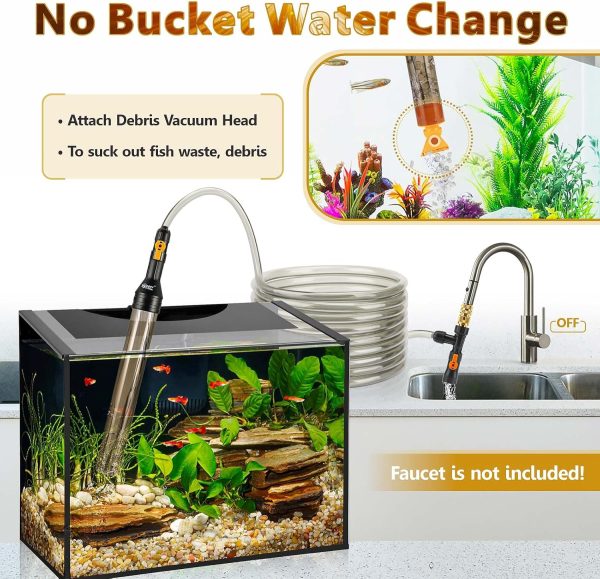 hygger Aquarium Gravel Cleaner Metal Water Change Kit-1
