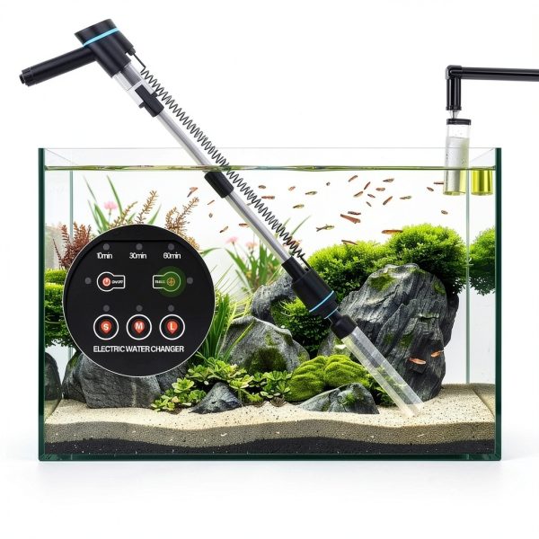 BOSTANA Aquarium Gravel Cleaner Electric Vacuum Water-4