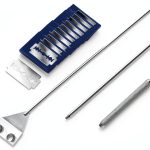QYONLINE Aquarium Scraper Stainless Steel Extendable Handle-0