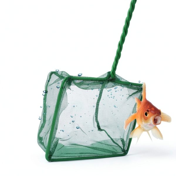 Aquarium Net DSSPORT Green Plastic Metal Compact Fishing-4