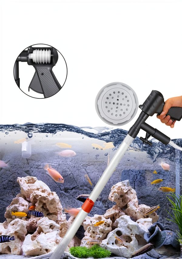 QZQ Aquarium Gravel Cleaner Manual Siphon Fish Tank-3