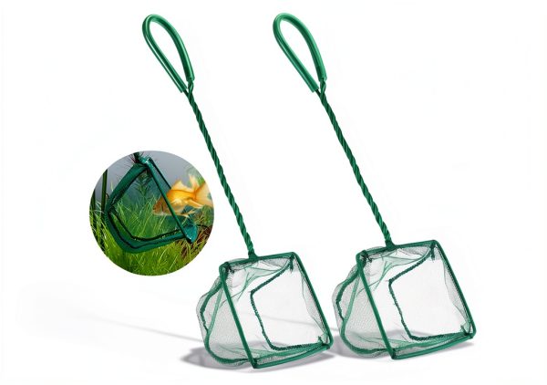 Aquarium Net DSSPORT Green Plastic Metal Compact Fishing-0
