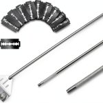 JMK Stainless Steel Algae Scraper Glass Aquarium Cleaner-0