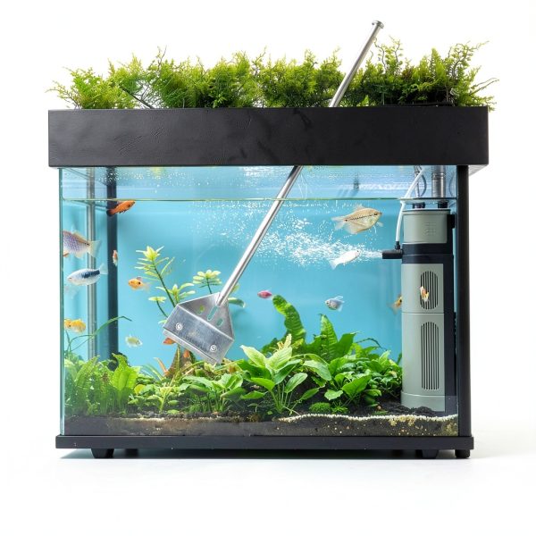 JMK Stainless Steel Algae Scraper Glass Aquarium Cleaner-5