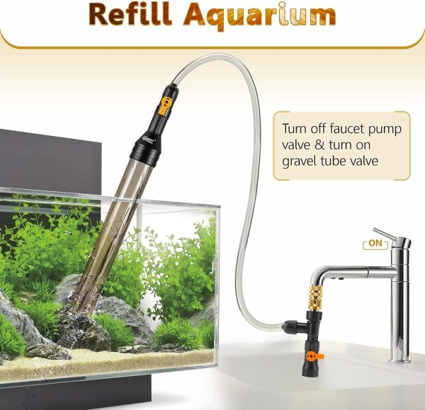 hygger Aquarium Gravel Cleaner Metal Water Change Kit-3