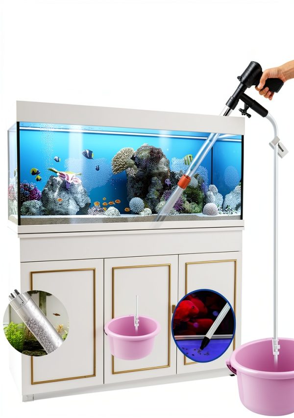 QZQ Aquarium Gravel Cleaner Manual Siphon Fish Tank-2