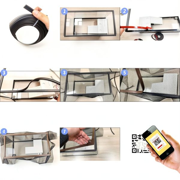 FUYITE Magnetic Aquarium Cover PVC Strip Anti Jumping Design-2