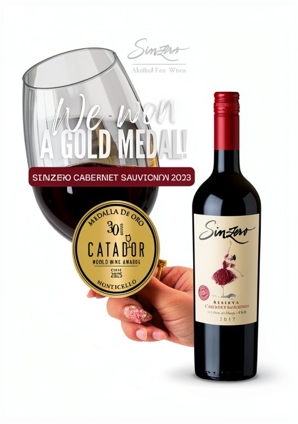 Non Alcoholic Cabernet SinZero Wine 25.4oz-6