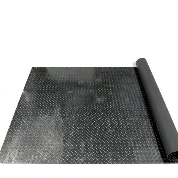 Garage Floor Mat ISXACFF 4x10 ft Thickened Diamond Plate PVC Duty-4