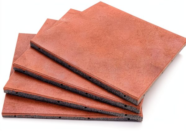 Interlocked Outdoor Rubber Tiles RevTime Easy DIY 20x20x1 Red Pack of-5