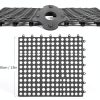 12" x 12" Interlocking Rubber Tiles by Lamzele - Grey Non Slip Mat-1