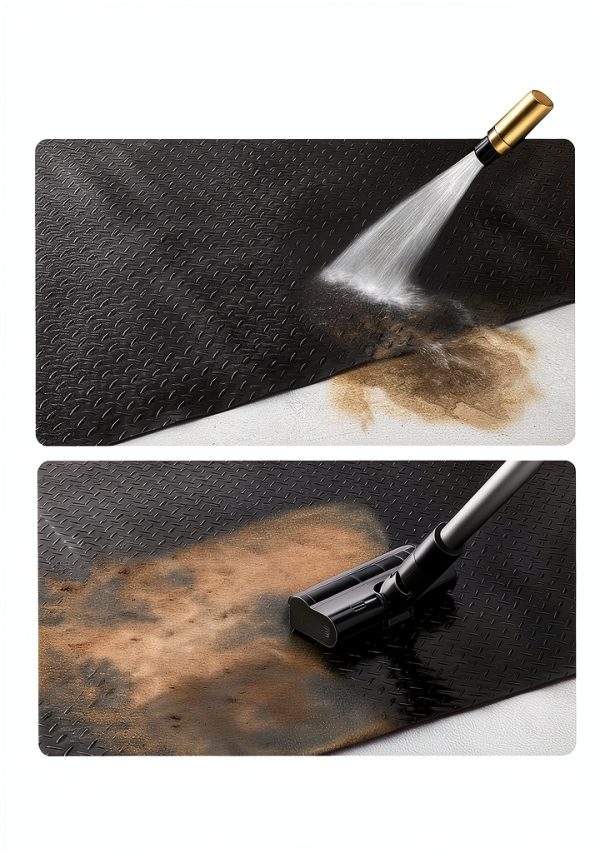 VEVOR Garage Floor Roll 4x10 ft Black PVC Diamond Plate Non Slip Mat-4