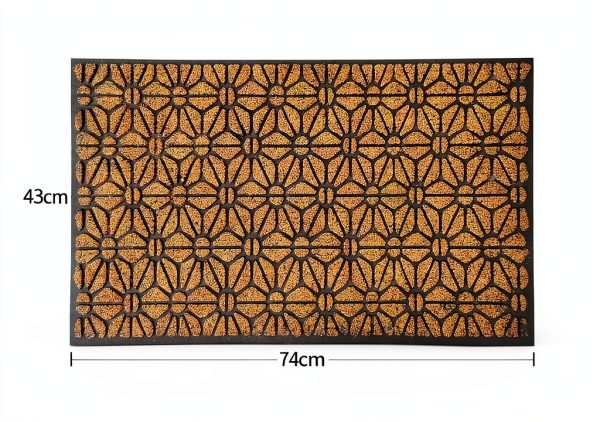 Walnut Shell Doormat Timerala Premium Outdoor 43×74 cm Non‑Slip-1