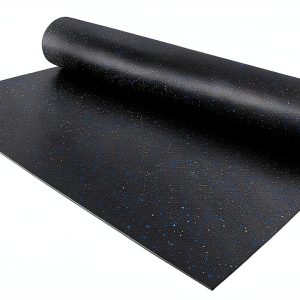 Rubber Flooring IncStores 1/4" Tough Roll Blue/Gray 4x10 ft Gym Mat-0
