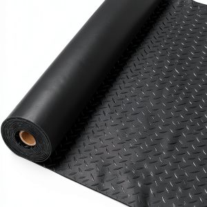 Garage Floor Mat ISXACFF 4x10 ft Thickened Diamond Plate PVC Duty-0