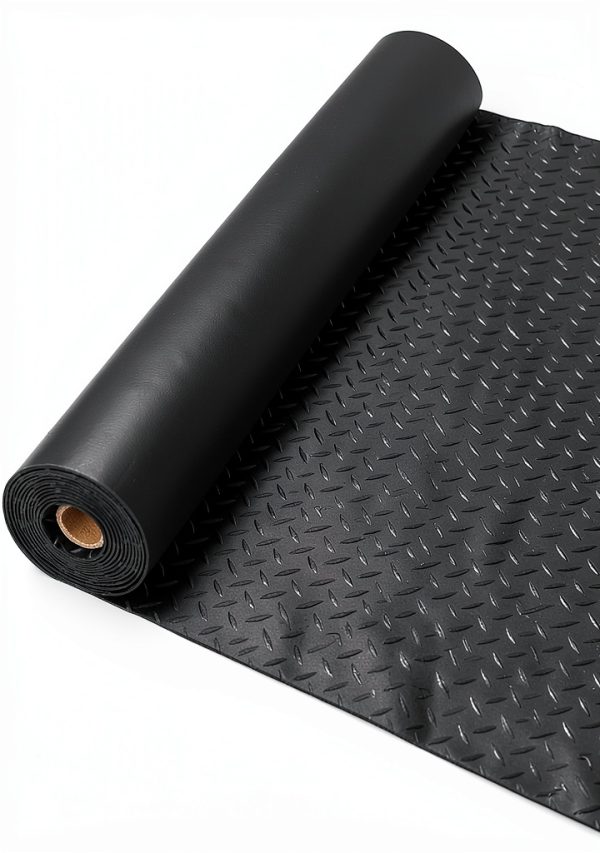 Garage Floor Mat ISXACFF 4x10 ft Thickened Diamond Plate PVC Duty-0