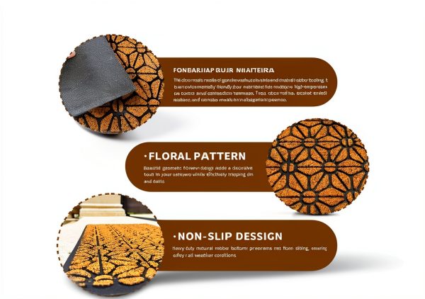 Walnut Shell Doormat Timerala Premium Outdoor 43×74 cm Non‑Slip-3