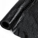Garage Floor Mat KUJIBGY 16.4x3.2FT Diamond Plate Roll Black-0