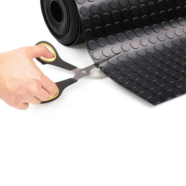 Rubber Garage Floor Mat tonchean 16.4ft x3.3ft Black NonSlip 3mm Thick-3