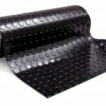 Rubber Garage Floor Mat tonchean 16.4ft x3.3ft Black NonSlip 3mm Thick-0