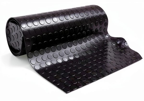 Rubber Garage Floor Mat tonchean 16.4ft x3.3ft Black NonSlip 3mm Thick-0