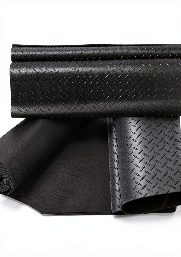 Garage Floor Mat ISXACFF 4x10 ft Thickened Diamond Plate PVC Duty-7