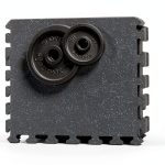 American Floor Mats Fit-Lock 3/8" Rubber Tile 10% Grey Center-0