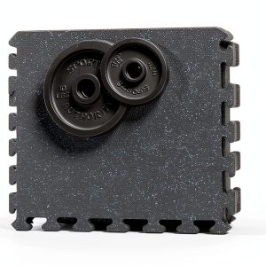 American Floor Mats Fit-Lock 3/8" Rubber Tile 10% Grey Center-0