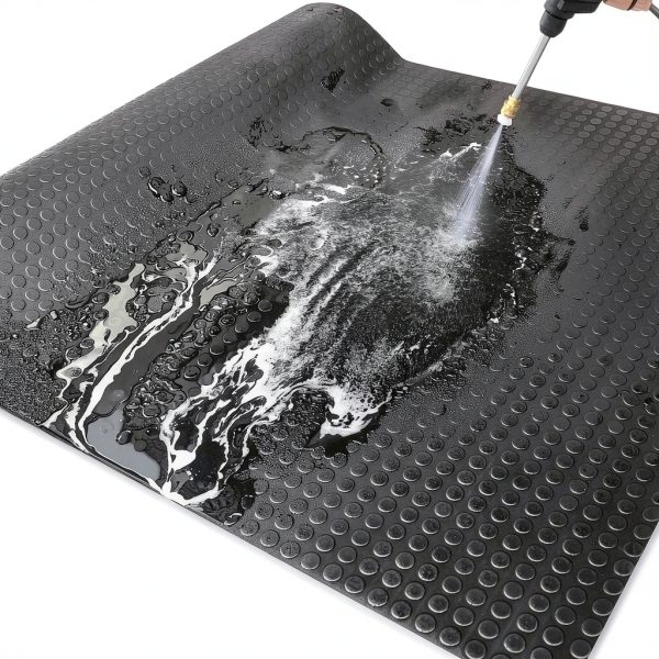 Heavy Duty Coin Grip Rubber Flooring Roll 4x10 ft ZERITO Anti Slip Mat-7