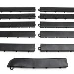 Big Floors Male Transition Edge Kit 11‑Piece Durable Garage Edge Black-0