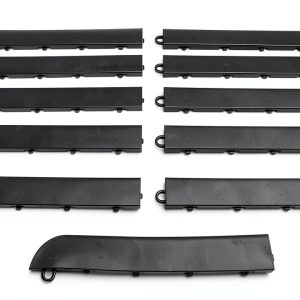 Big Floors Male Transition Edge Kit 11‑Piece Durable Garage Edge Black-0