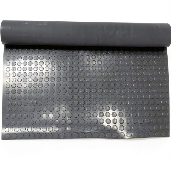 3mm Coin-Grip Rubber Flooring Roll ZOLEAD Heavy‑Duty Waterproof 4x8 ft-6