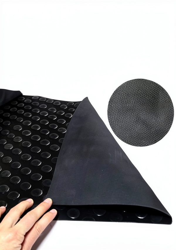 3mm Coin-Grip Rubber Flooring Roll ZOLEAD Heavy‑Duty Waterproof 4x8 ft-3