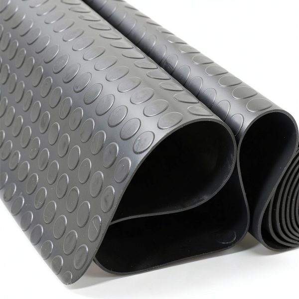 Heavy Duty Coin Grip Rubber Flooring Roll 4x10 ft ZERITO Anti Slip Mat-0