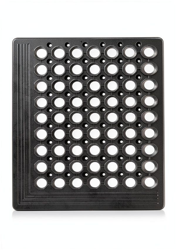 Heavy Duty Rubber Floor Mat Ottomanson 36x60 Black Non Slip Waterproof-5