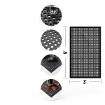 Heavy Duty Rubber Floor Mat Ottomanson 36x60 Black Non Slip Waterproof-0