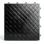 Big Floors RaceDeck Diamond Plate Garage Flooring Tile Black 48 Pack-0