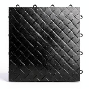 Big Floors RaceDeck Diamond Plate Garage Flooring Tile Black 48 Pack-0