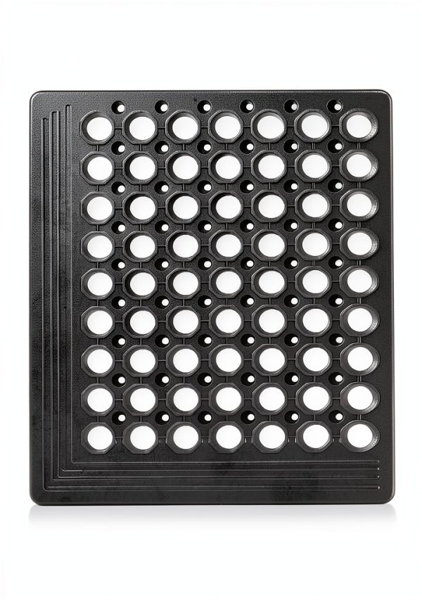 Heavy Duty Rubber Floor Mat Ottomanson 36x60 Black Non Slip Waterproof-4